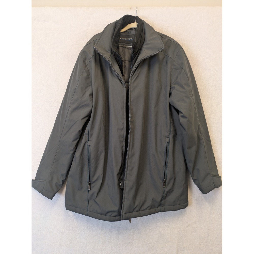 WEATHERPROOF Men's Gray Full Zip Jacket Size LG